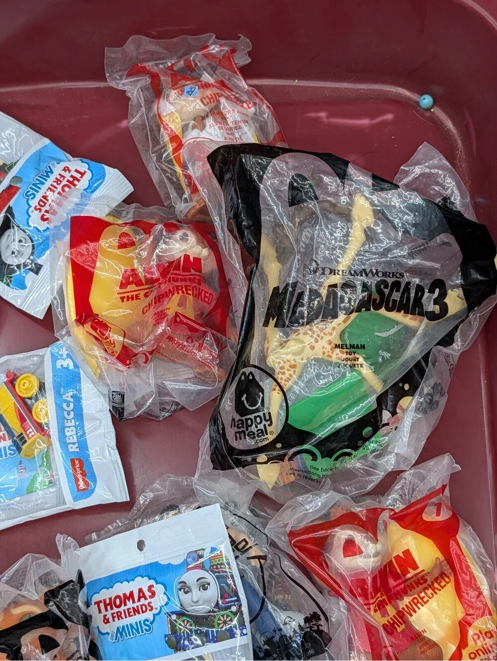 Lot of 12 Sealed Happy Meal & Thomas Minis Toys Bob the Builder Madagascar